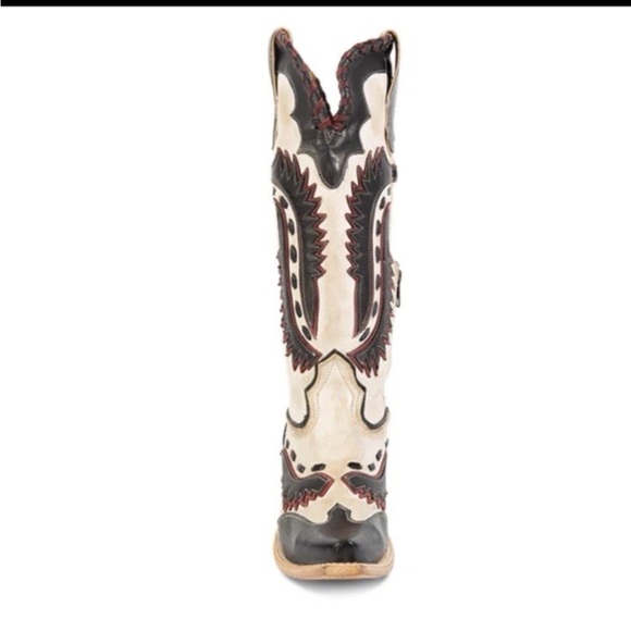 Freebird Wayne boot multi color-Black and Cream with red boots - Picture 6 of 6